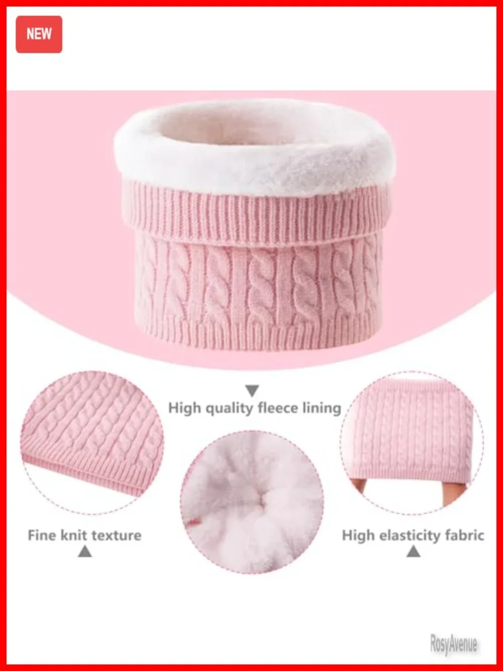 Winter Beanie Scarf and Touch Screen Gloves Set Fleece Lined Knit Hat Gloves Set